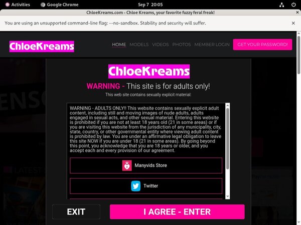 Chloe Kreams Freies Konto