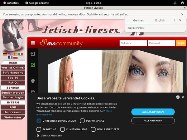 Fetisch Live Sex With EUDebit