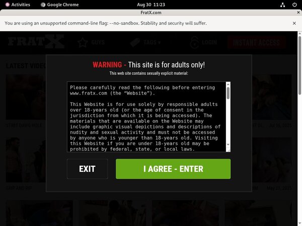 Fraternity X With Prepaid Card