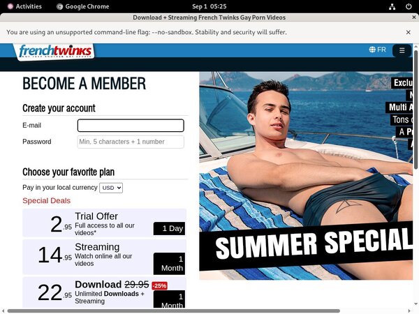 Free Frenchtwinks Sign Up
