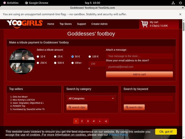 Free Pass Goddesses Footboy