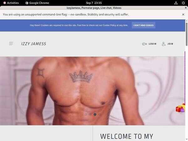 Izzyjamess.modelcentro.com Sign Up Form