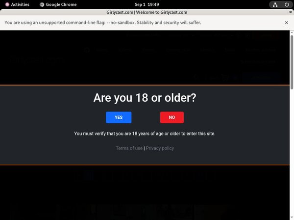 Join GirlyCast.com Gift Card