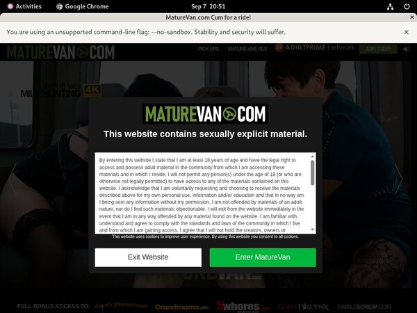 Mature Van Ad