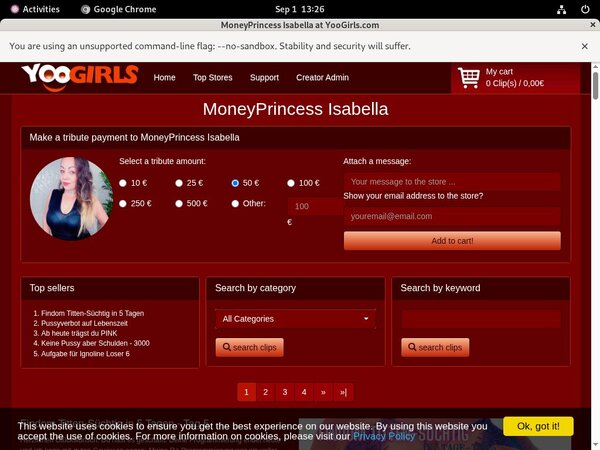 Moneyprincess Isabell Get Account