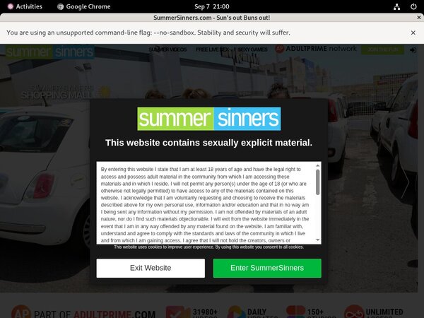 Summer Sinners Pay Site