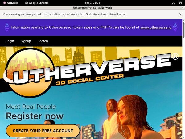 Utherverse.com Username Password